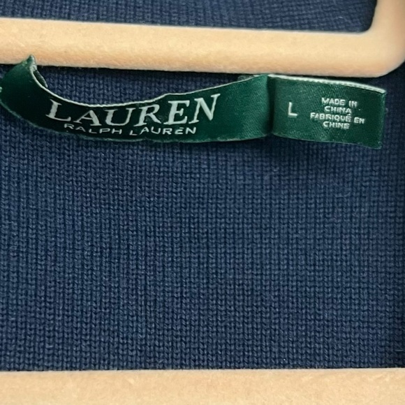 LAUREN RALPH LAUREN STRETCH COTTON KNIT BLAZER RUDFLE HEM PREPPY DARK ACADEMIA - Picture 8 of 8